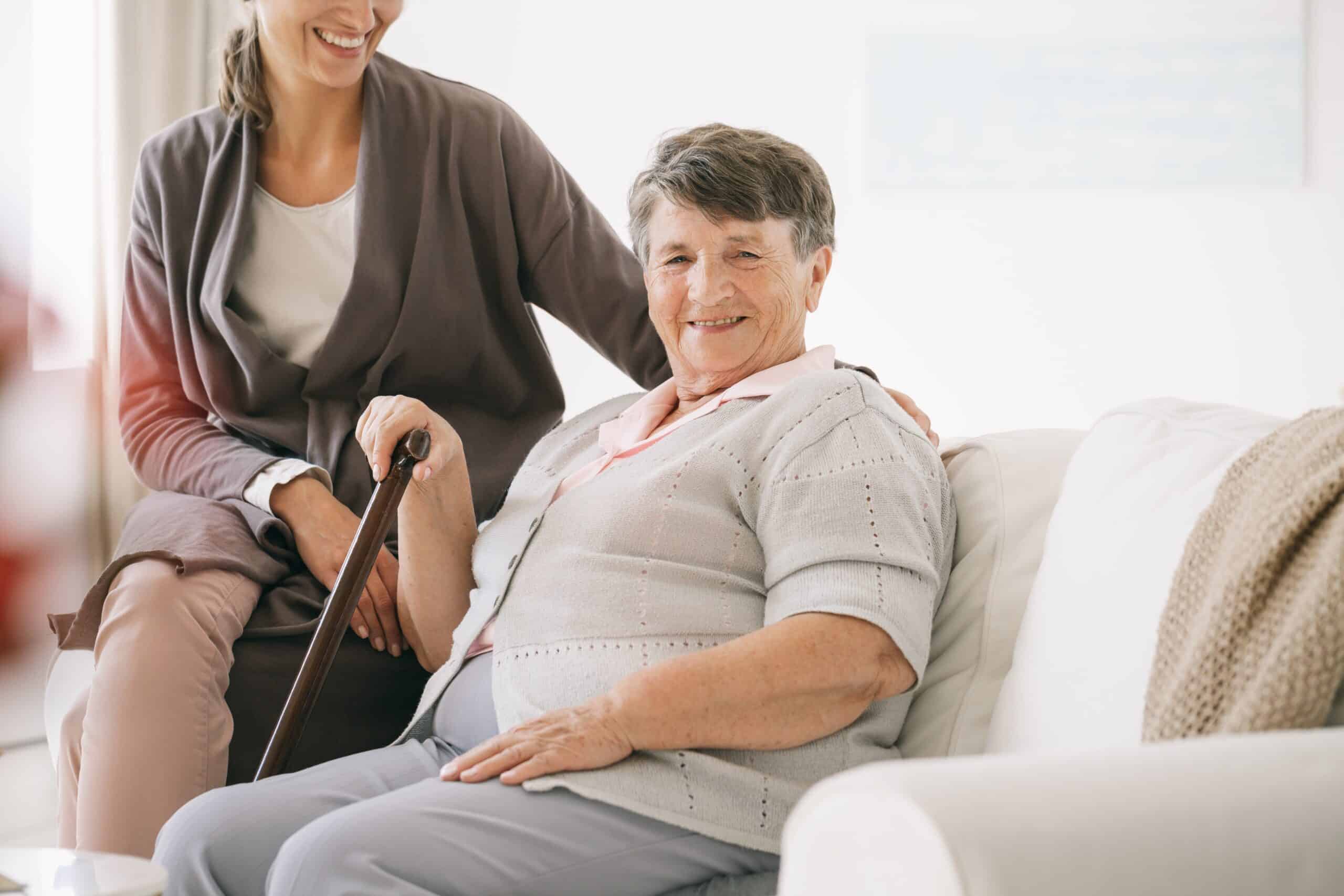 Older woman in nursing home